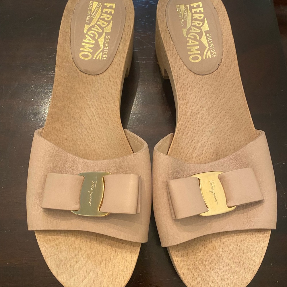 Ferragamo short heels/clogs